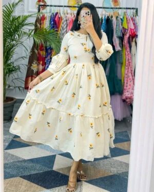 Fashionable Embroidery wrok One Piece