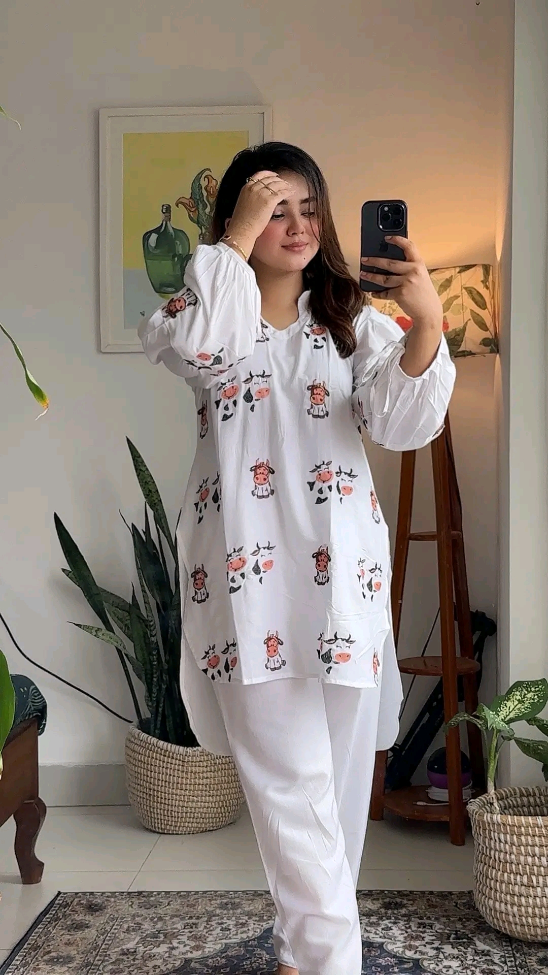 𝐂𝐮𝐭𝐞 𝐏𝐞𝐚𝐜𝐡 & 𝐁𝐥𝐚𝐜𝐤 𝐂𝐨𝐰 𝐂𝐨-𝐎𝐫𝐝 𝐒𝐞𝐭 - Image 5