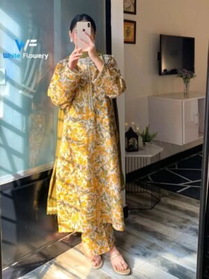 Premium Quality Digital Print Readymade Three Piece
