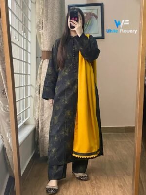 Premium Quality Digital Print Readymade Three Piece