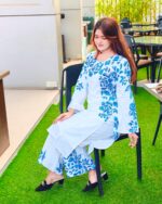 Skin Print Cotton Two Piece Set Ready Made Kurti and Salwar