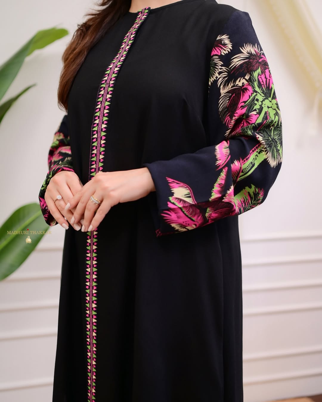 Skin Print Cotton Two Piece Set Ready Made Kurti and Salwar - Image 2