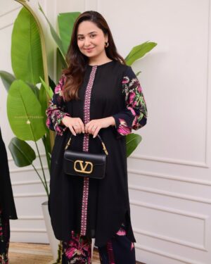 Skin Print Cotton Two Piece Set Ready Made Kurti and Salwar