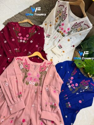 Premium Cotton Embroidery One Piece