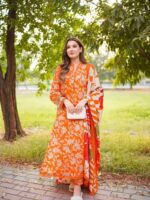 NEW Digital Printed 3 Piece with Lace Work