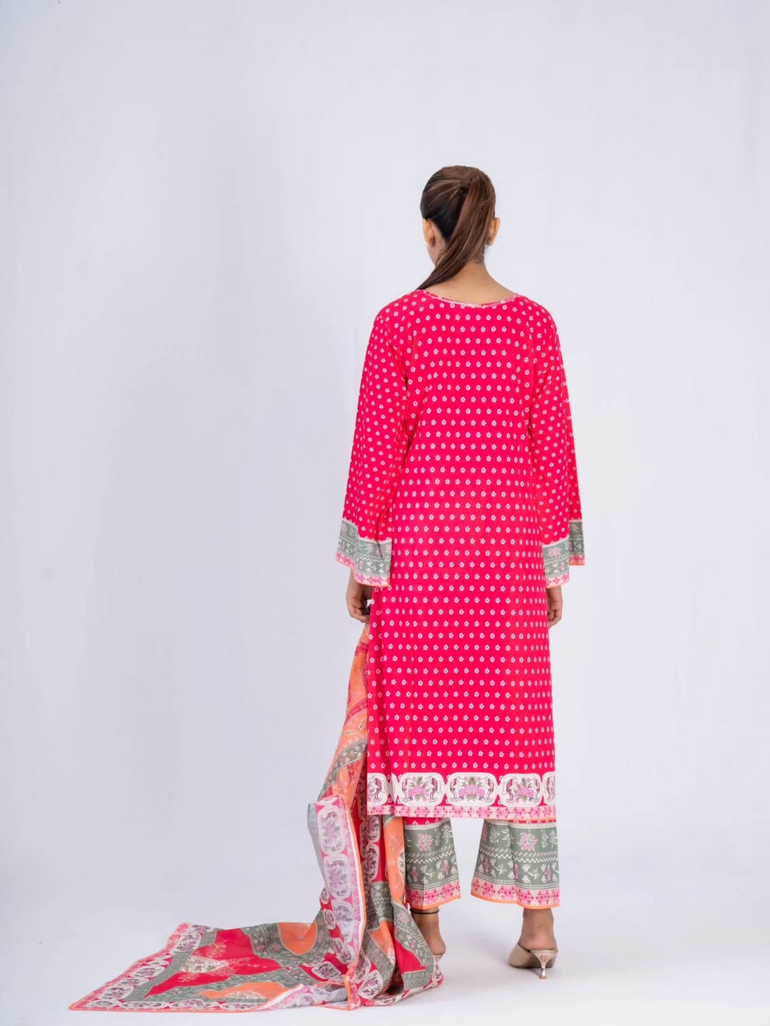 Premium Quality Cotton Silk Digital Print Three Piece - Image 3