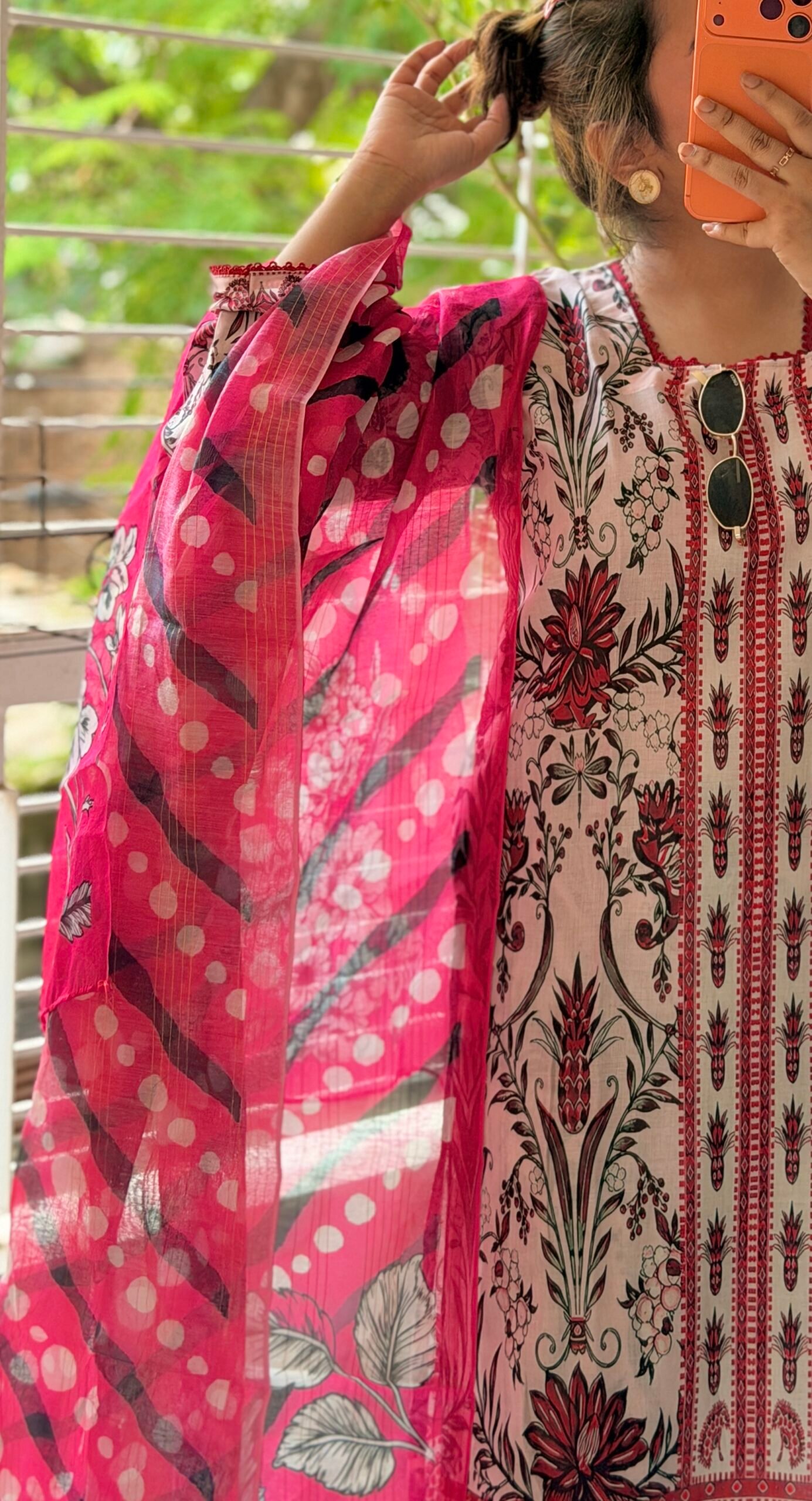 Digital Print Lace Work Ready-Made Three Piece - Image 4
