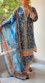 Digital Print Lace Work Ready-Made Three Piece