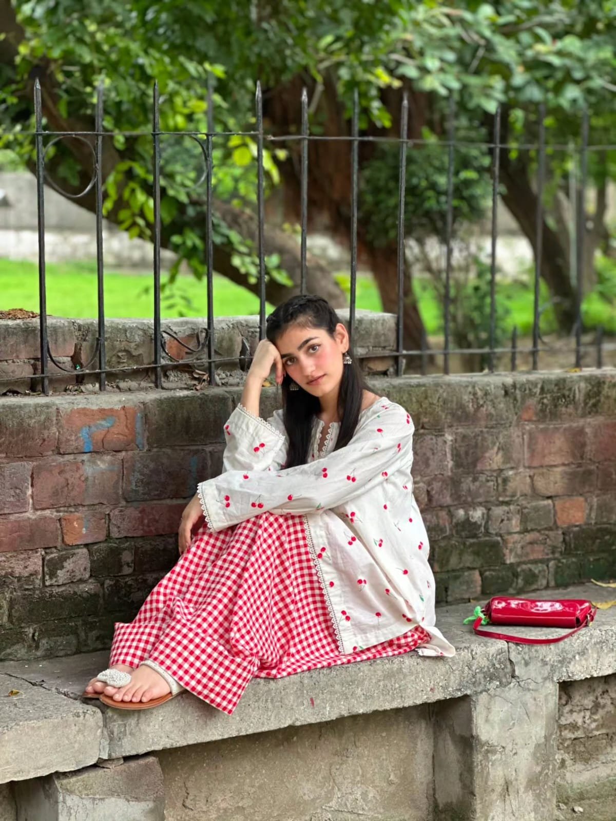 Premium Cotton Cherry Two Piece - Image 2